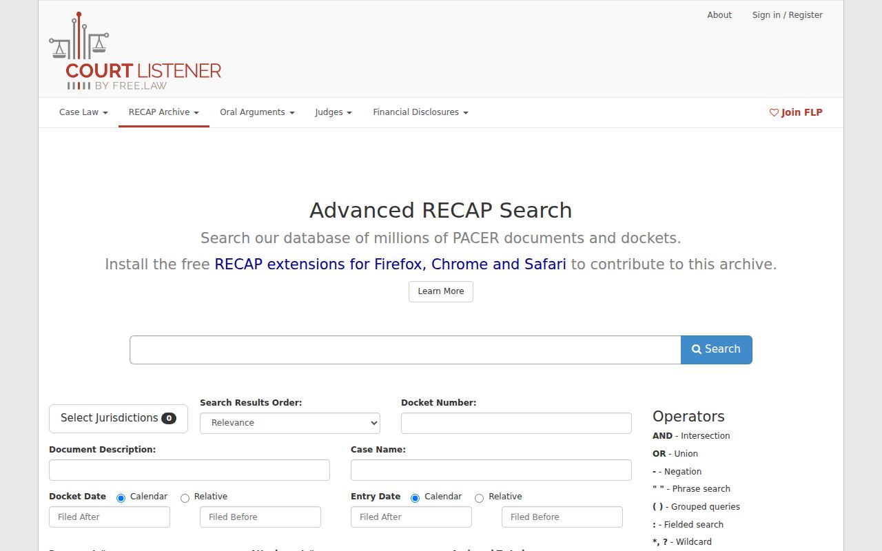RECAP federal record search for Banks County