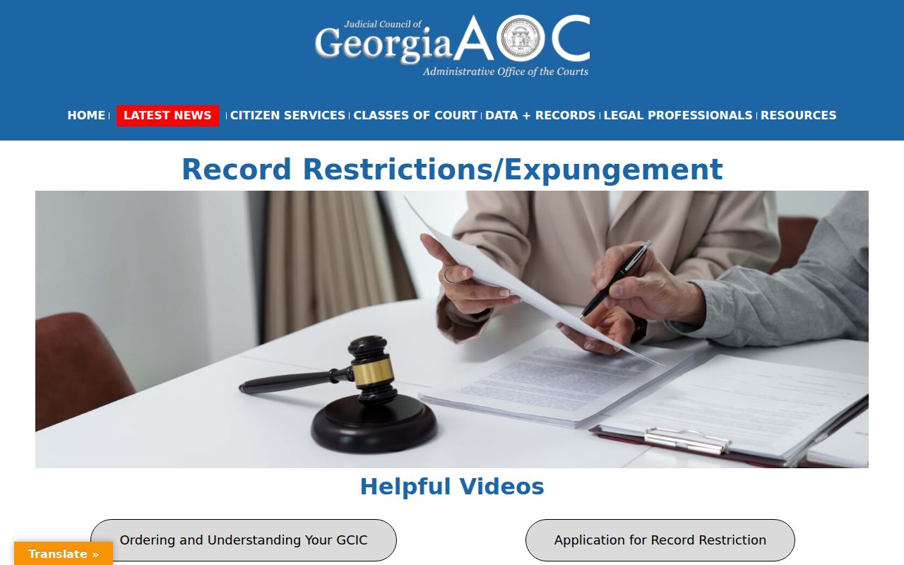 Banks County criminal docket restriction instructions