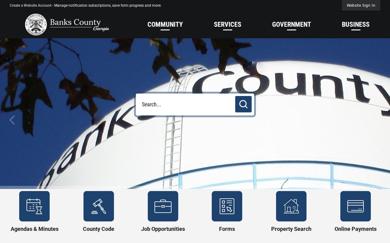 Official Banks County court docket government source