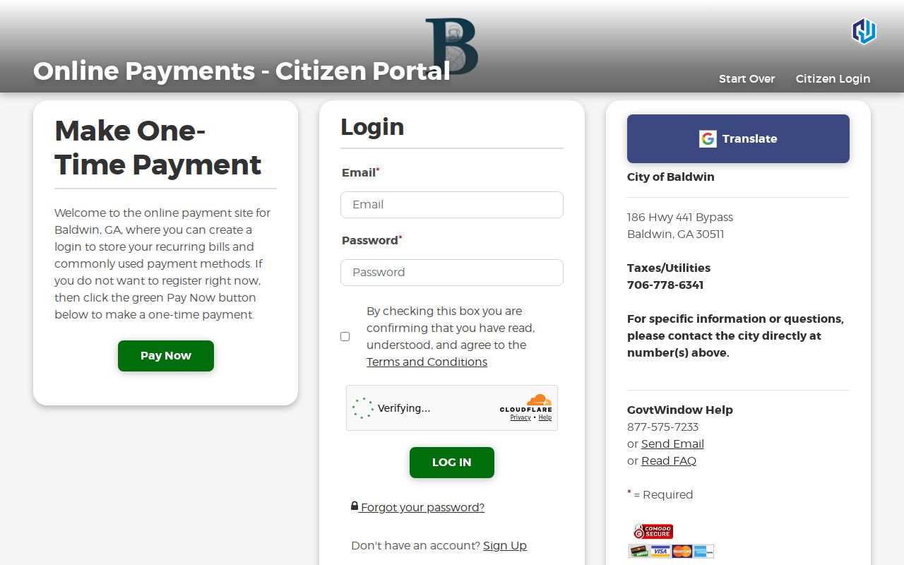 Baldwin municipal portal for Banks County traffic court records